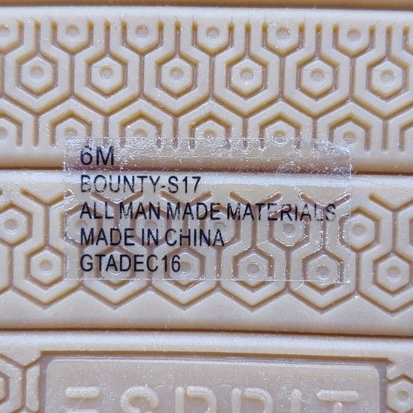 ESPRIT Gold Metallic Cross‎ Sandals 6M Vaca Sandals - Picture 7 of 7